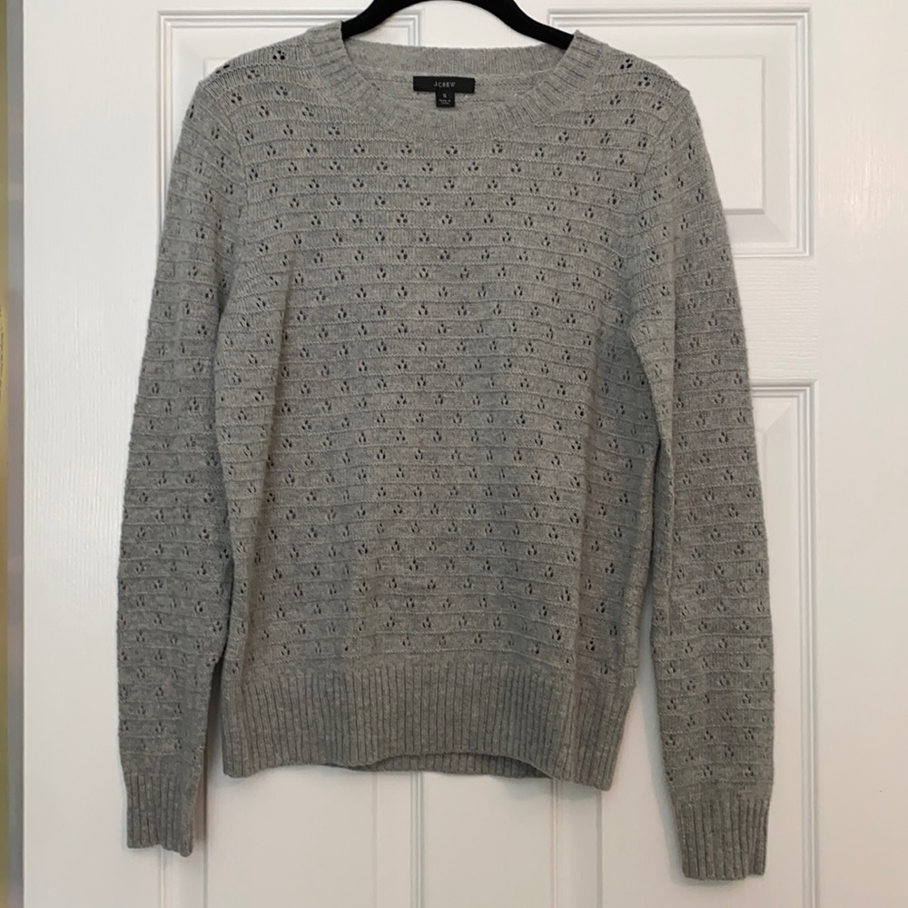J. Crew Grey Sweater, Acrylic/Wool, Size S